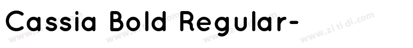 Cassia Bold Regular字体转换